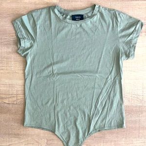 Sage green T-shirt body suit